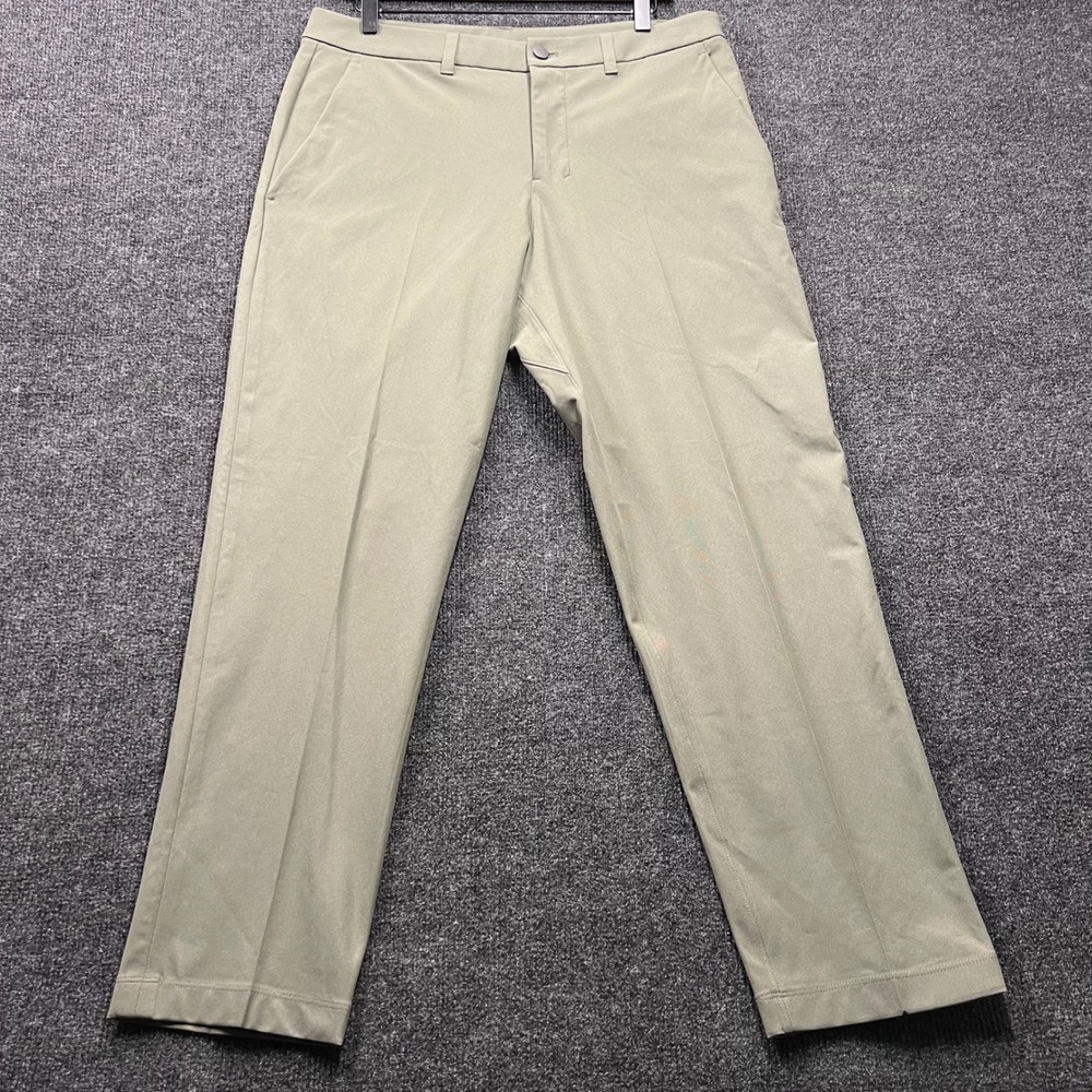 Lululemon Commission Slim-Fit Pant 32 Olive Green LM5AR2S Chino Trousers